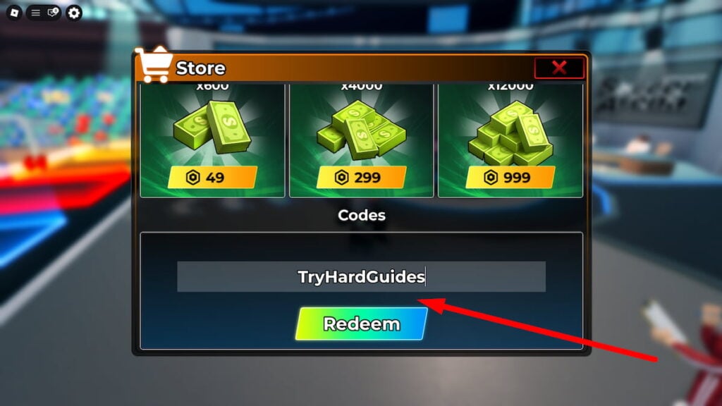 How To Redeem Codes In Ultimate Soccer Arena Roblox