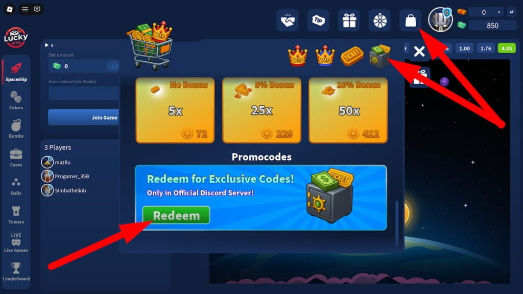 How To Redeem Codes In Vitoria Sortuda Roblox