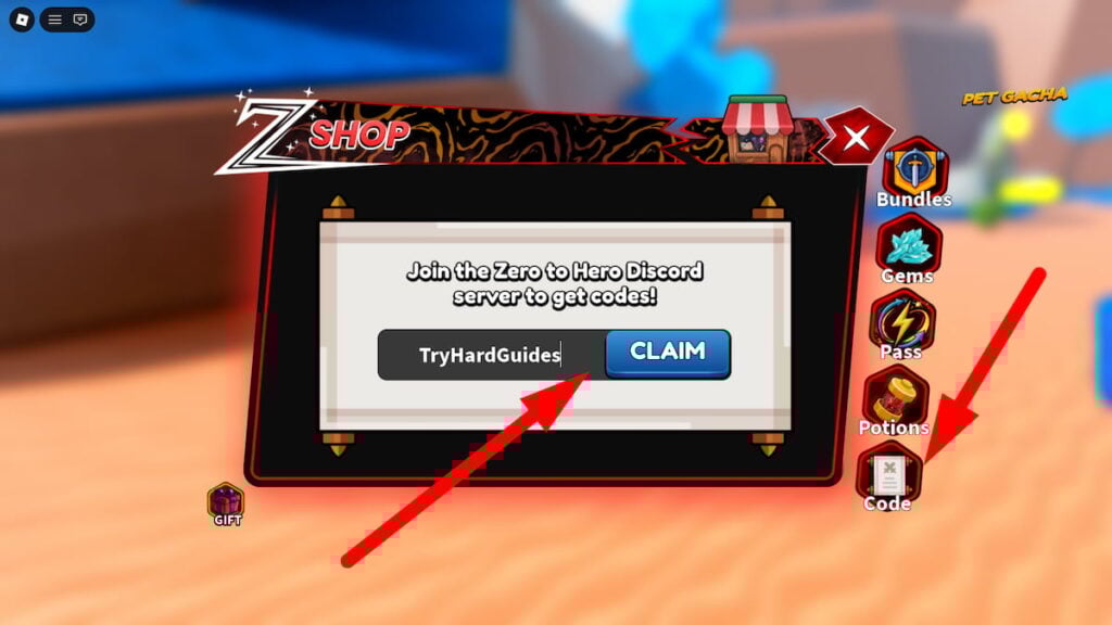 How To Redeem Codes In Zero To Hero Roblox