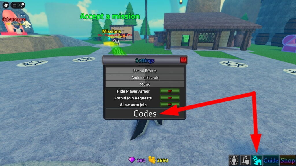 How To Redeem Codes In Adventure Guild Battles Roblox