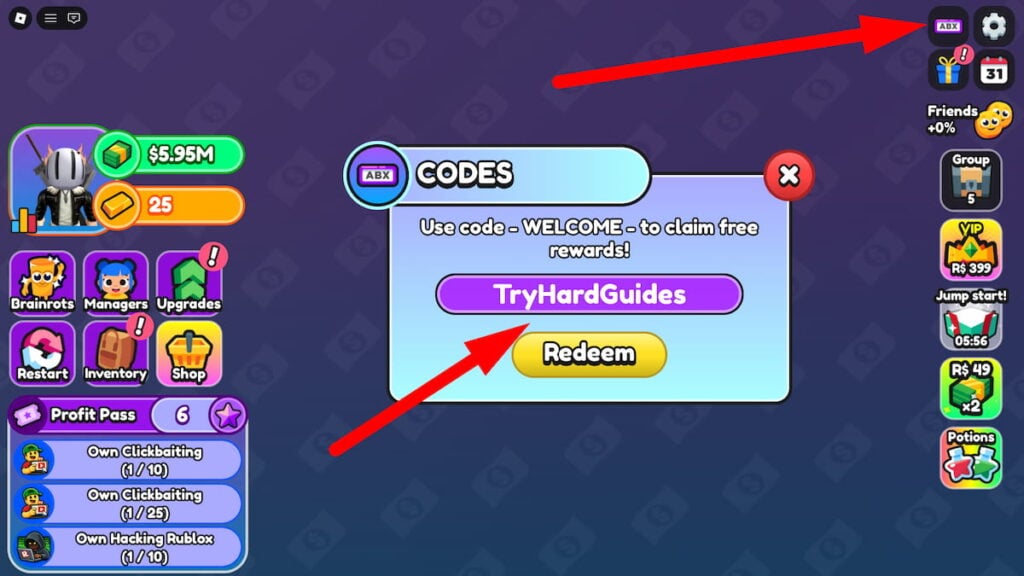 How To Redeem Codes In Cash Cash Idle Roblox
