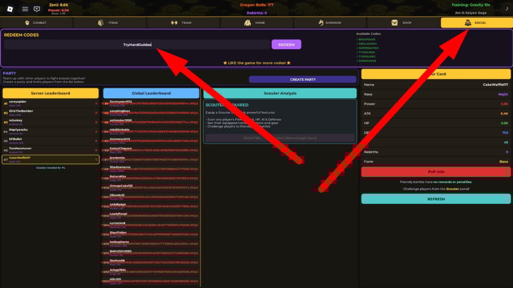 How To Redeem Codes In Dragon Ball Incremental Roblox