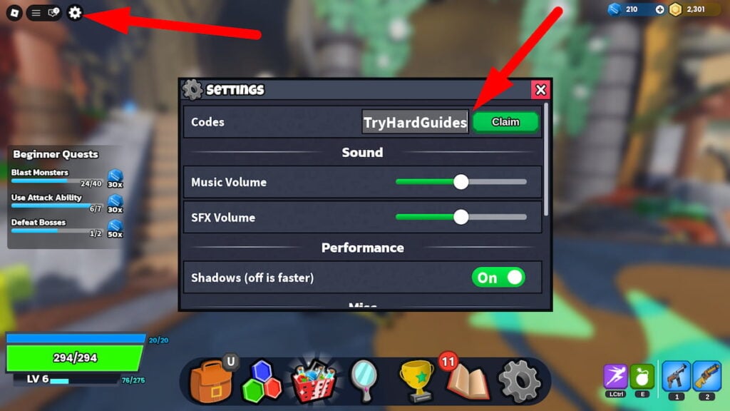 How To Redeem Codes In Dungeon Blast Roblox