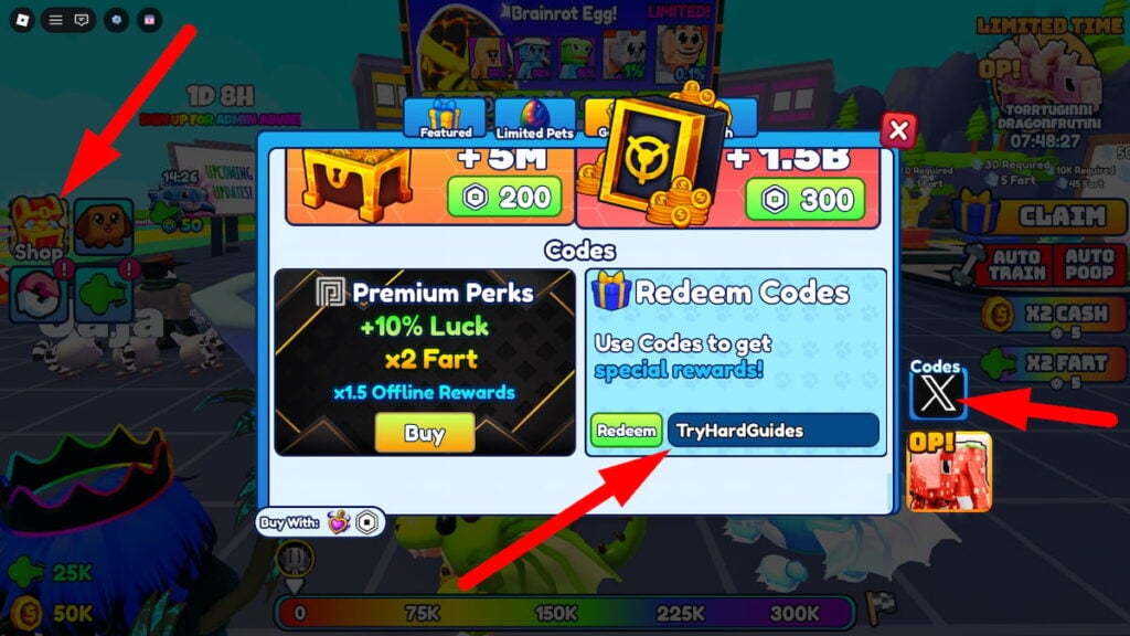 How To Redeem Codes In Fart Training Roblox