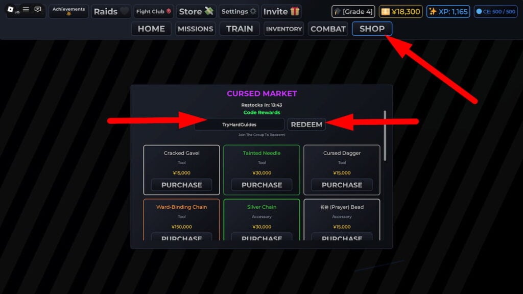 How To Redeem Codes In Jujutsu Kaisen Incremental Roblox
