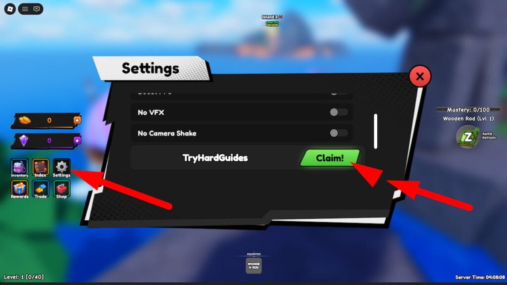 How To Redeem Codes In Titan Fishing Roblox