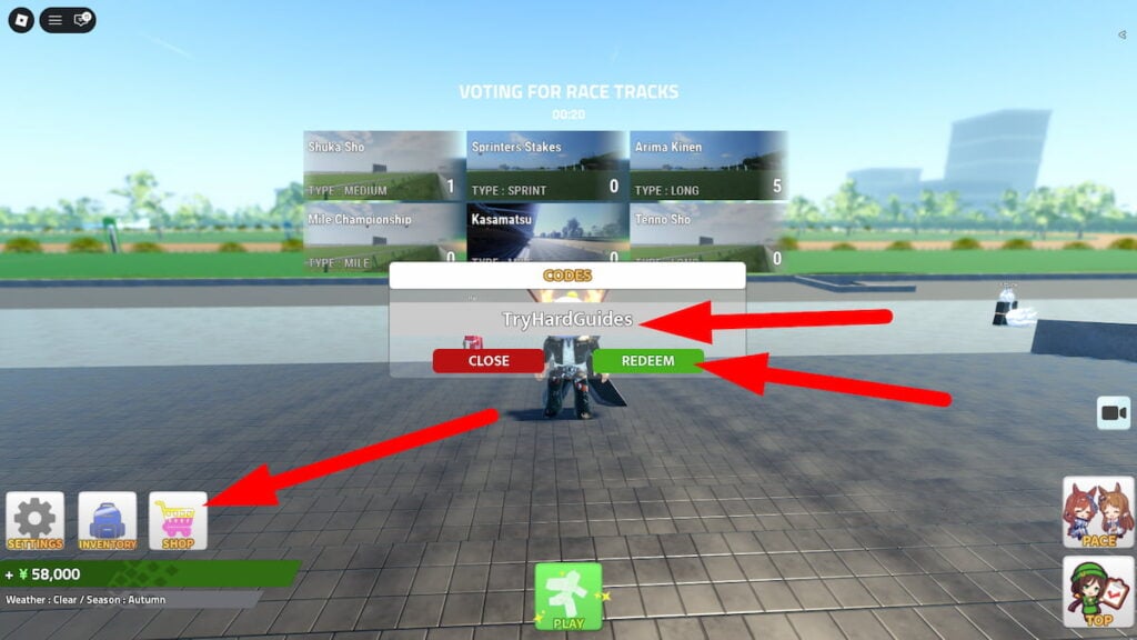 How To Redeem Codes In Umadol Gran Derby Roblox