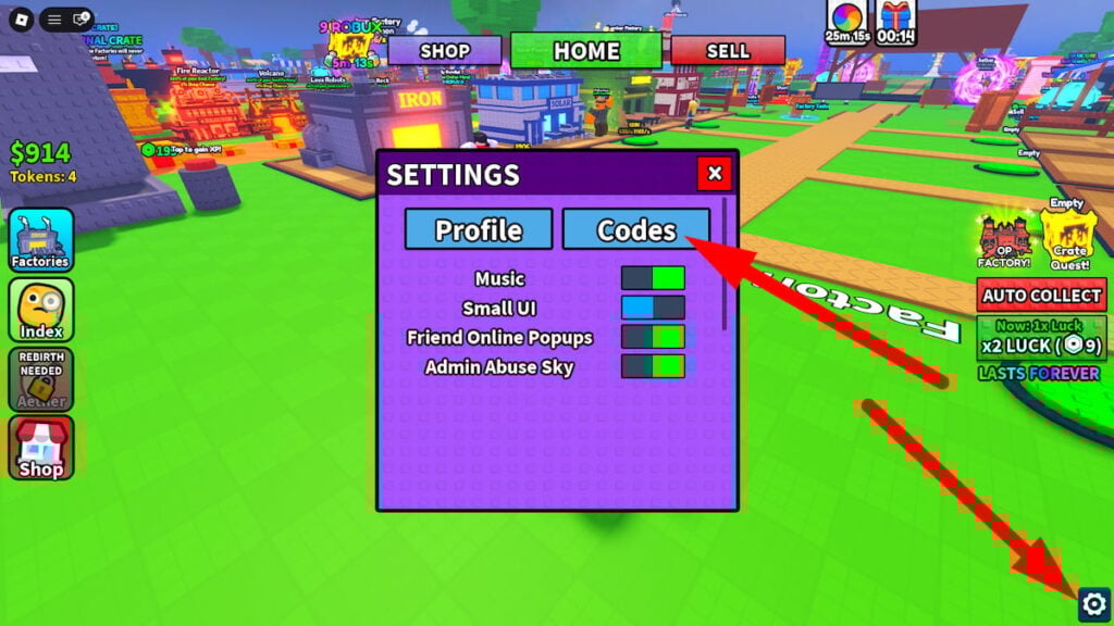 How To Redeem Codes In Unbox A Factory Roblox