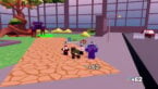 Roblox Anime Evolution Re Avatar Punching On Cobble Stone Floor Near A City Building And Gianr Tree