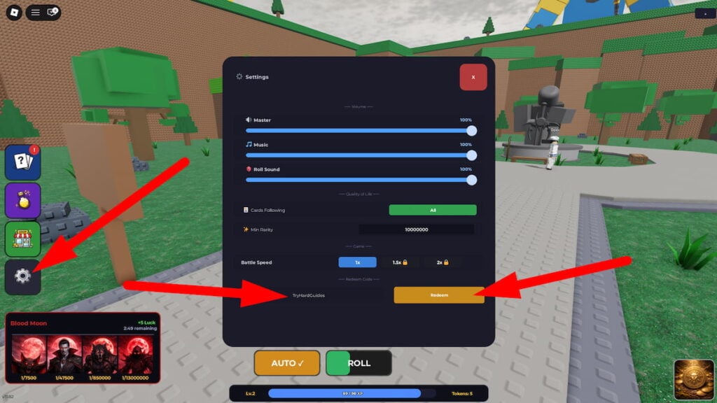 How To Redeem Codes In CardFantasy RNG Roblox