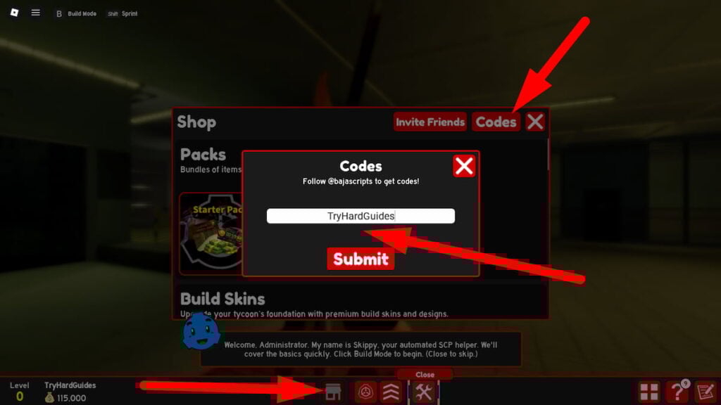How To Redeem Codes In SCP Architect X Roblox