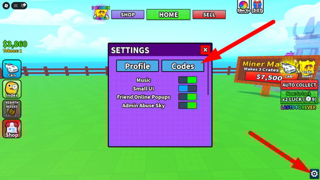 How To Redeem Codes In Unbox Your Car Roblox