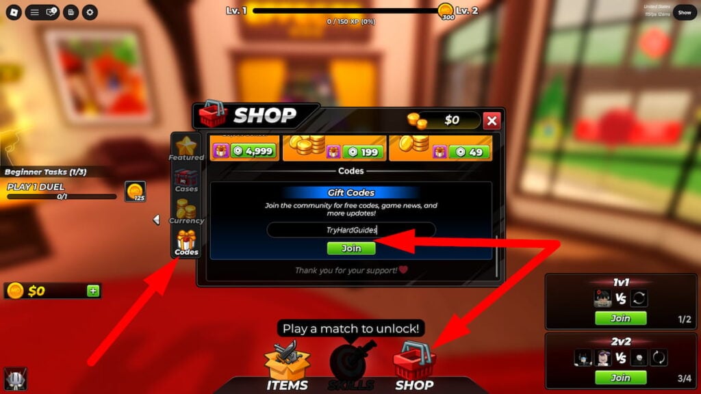 How To Redeem Codes In Murder Duels Roblox
