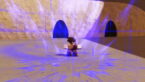 Roblox Budokai Z Black Haired Avatar Wearing Brown Clothing Powering Up With A Blue Purple Aura