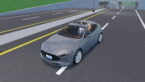 Roblox Car Flipper Avatar Wearing Silver Helmet Driving A Silver Car On Road