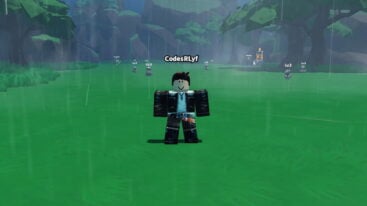 Roblox Evomon Avatar With Brown Hair Wearing Black Clothes Standing On A Green Plain Near Trees And Grass 1