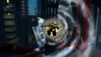 Roblox Worldbreaker An Avatar With A Giant Sword On Back Smashing Through A Building At Supersonic Speeds
