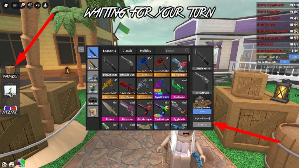 How To Redeem Codes In KraKeurZZs Killer Roblox