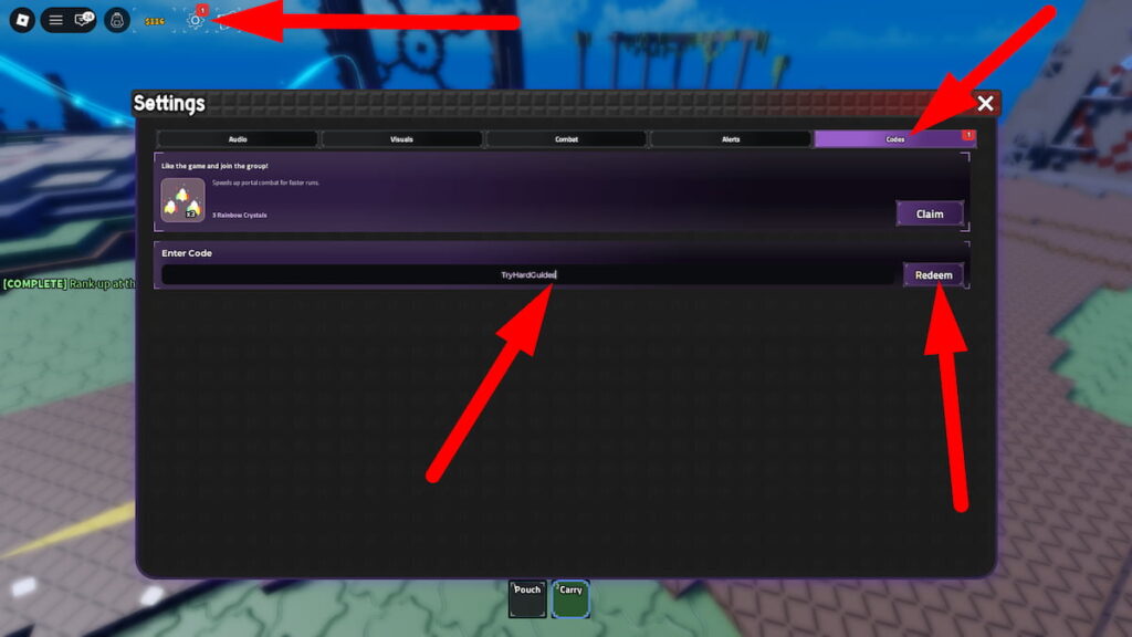 How To Redeem Codes In Portal Keeper Roblox