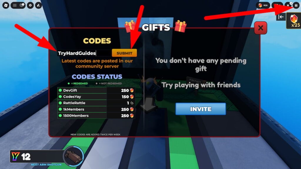 How To Redeem Codes In Yeet Battles Roblox