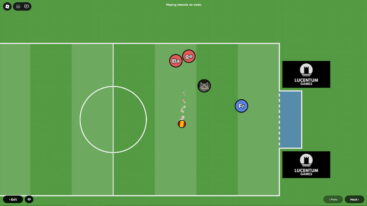 Roblox Beatball Four Circle On A 2d Flat Soccer Pitch Kicking Around A Ball