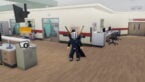 Roblox Charisma Hospital Avatar Wearing Helmet With Two Swords On Back Wearing Blue Medical Scrubs In Hospital Ward