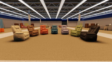 Roblox Complex Furnishings Tons Of Different Colored Armchairs In A Semi Circle