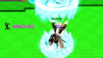 Roblox Fall For Brainrots Avatar Wearing Silver Helmet Black Clothes Two Giant Swords On Back Falling Through An Ice Porta