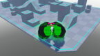 Roblox Just Yeet Bro Green Giant Hands Gripping Avatar Wearing Helmet And Black Clothes About To Yeet Him Off The Edge