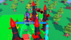 Roblox Missile Empire Avatar Wearing Silver Helmet Black Clothes Two Giant Swords On Back Standing Between Loads Of Black Rockets With Red Tipped Spikes