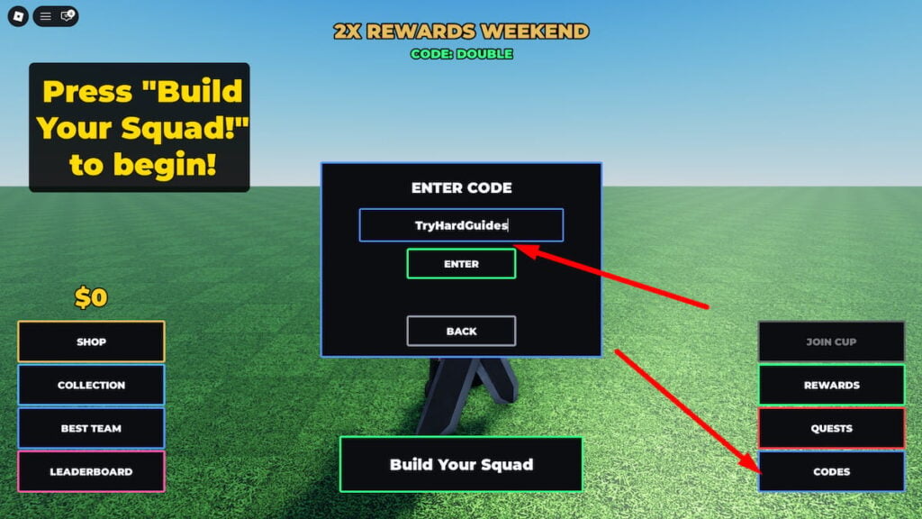 How To Redeem Codes In Build A Soccer Squad Roblox