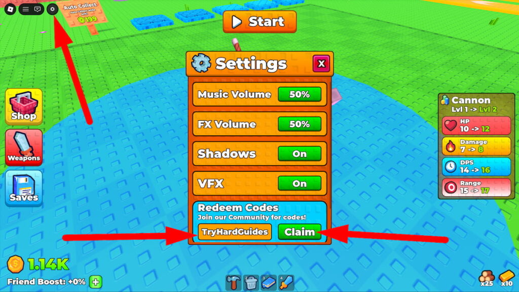 How To Redeem Codes In Build A Slime Defense Roblox