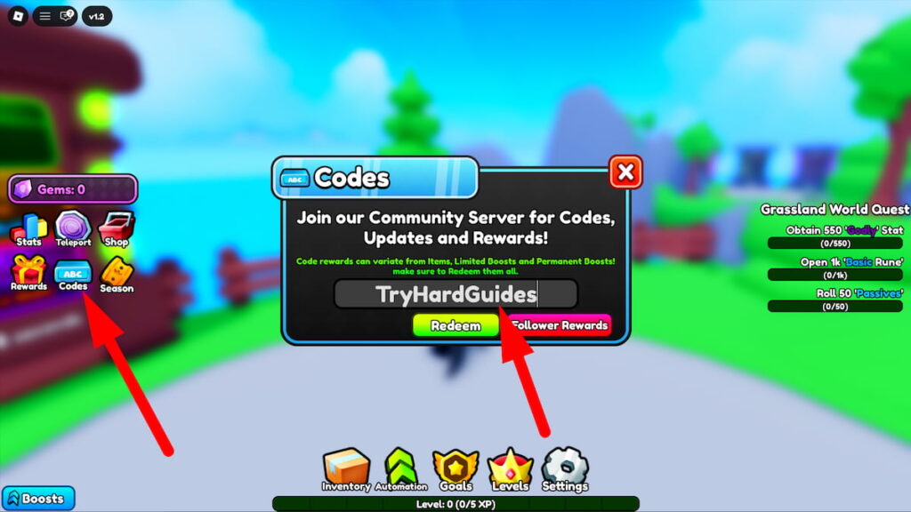 How To Redeem Codes In Button Eternal 2 Roblox