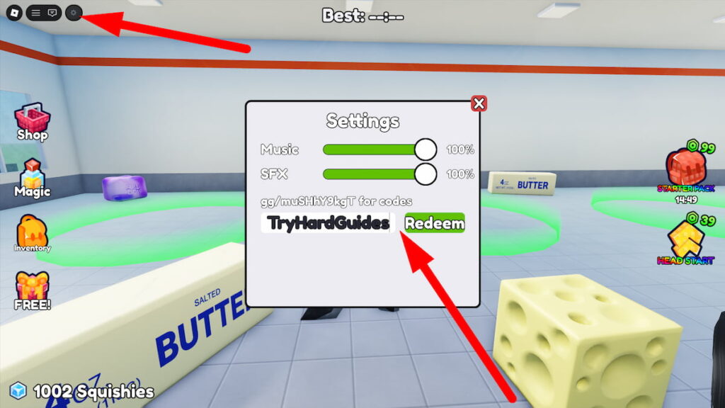 How To Redeem Codes In Clean The Squishies Roblox