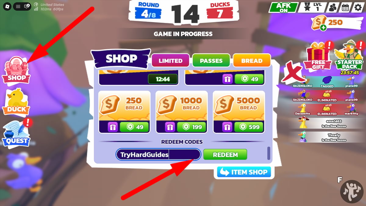 Roblox Duck Duck Codes July 2026 Try Hard Guides How To Redeem Codes In Duck Duck Roblox 