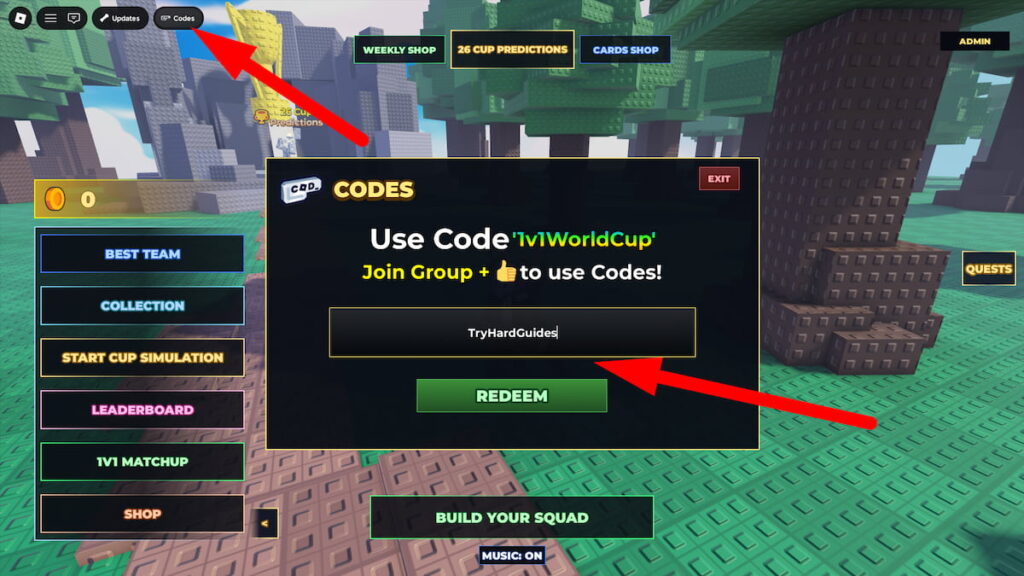 How To Redeem Codes In Manage A Soccer Squad Roblox