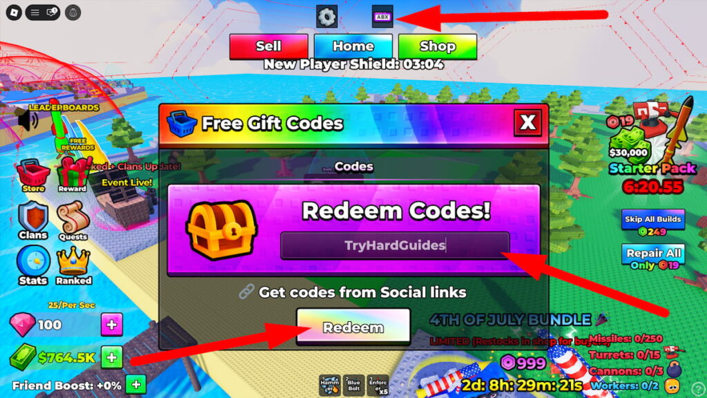 How To Redeem Codes In Missile Empire Roblox
