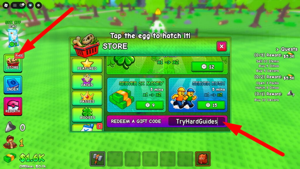 How To Redeem Codes In My Dino Park Roblox