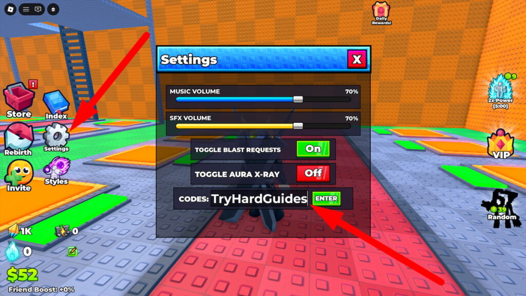 How To Redeem Codes In Power Blast Lucky Blocks Roblox