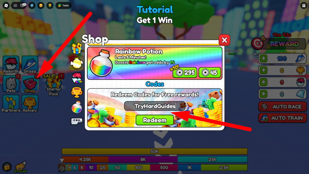 How To Redeem Codes In Speed Training Roblox