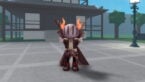 Roblox Heal Your Injuries Avatar Wearing Silver Helmet Black Clothes Two Giant Swords On Back Two Bones Replacing Arms From Sockets