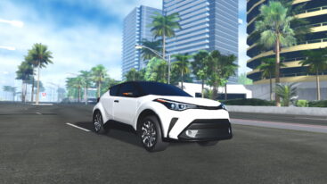 Roblox Miami Life Rp A White Car Driving Down Street