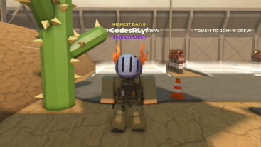 Roblox Protect The Border Avatar Wearing Silver Helmet With Flames Wearing A Custom Police Officer Gear Standing Near A Spiky Cactus