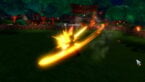 Roblox The Portal A Avatar Swinging A Wooden Sword Creating A Bright Yellow Light Effect