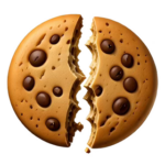 Cookie broken in half