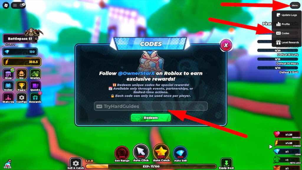How To Redeem Codes In Anime Capture Roblox