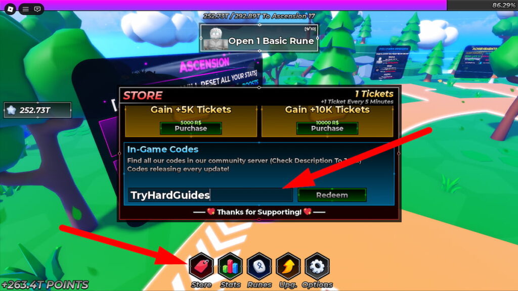 How To Redeem Codes In Ascension Incremental 2 Roblox