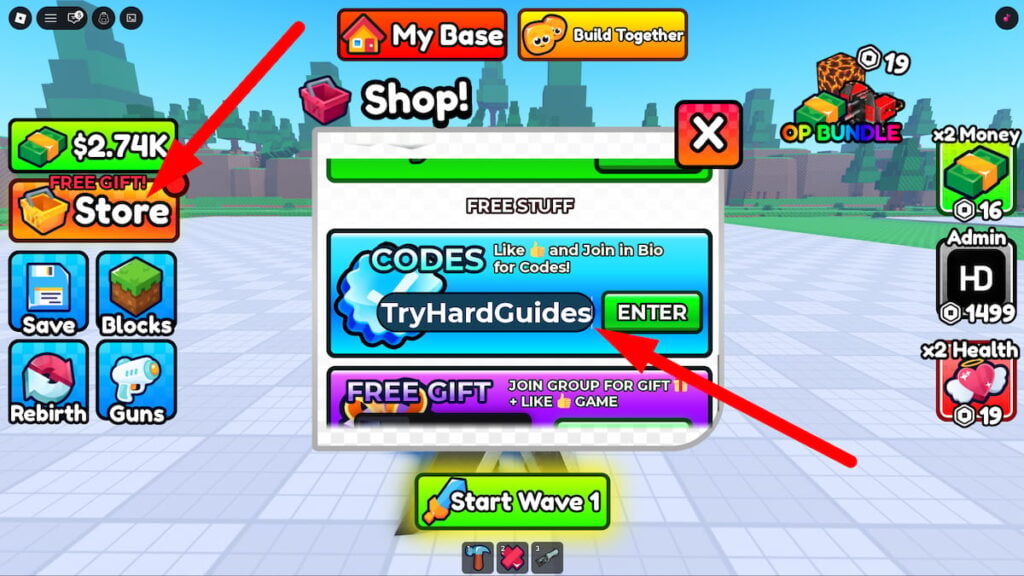 How To Redeem Codes In Build Base To Survive VERITY Roblox