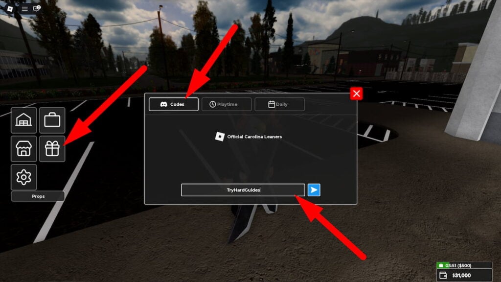 How To Redeem Codes In Carolina Leaners Roblox