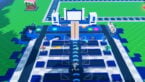 Roblox Blue Lock Farm Avatar Wearing Silver Helmet Black Clothes Two Giant Swords On Back Standing On Belt As Strikers Kick Soccer Balls